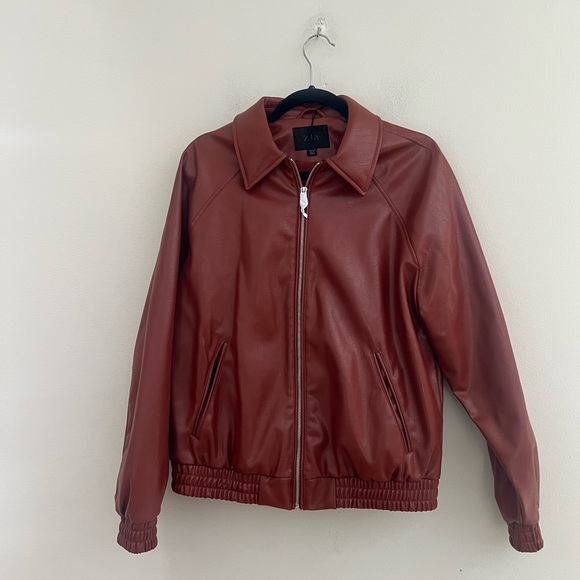 Zara woman’s Chocolate Leather Jacket - Picture 4 of 12